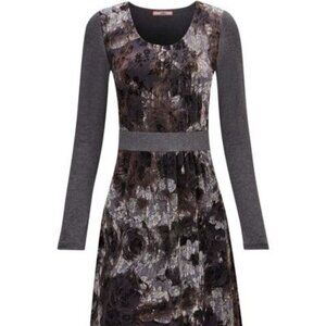 Joe Browns gray and black flocked wilderness dress UK 18 USA 14